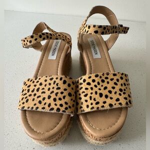 Steve Madden leopard print wedges